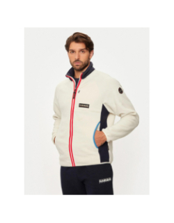 Veste polaire t-dolent beige et bleu homme - Napapijri