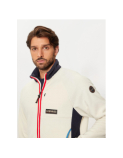 Veste polaire t-dolent beige et bleu homme - Napapijri