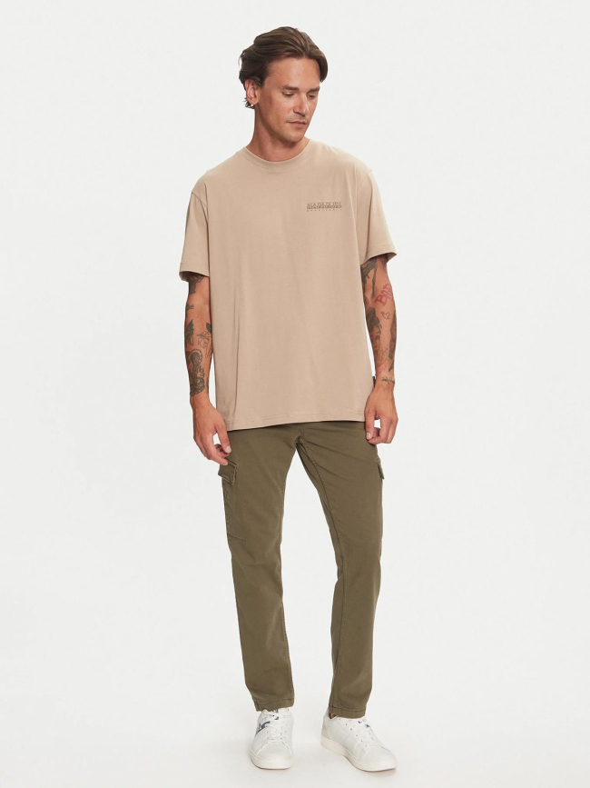 T-shirt à manches courtes abula marron clair homme - Napapijri