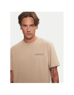 T-shirt à manches courtes abula marron clair homme - Napapijri