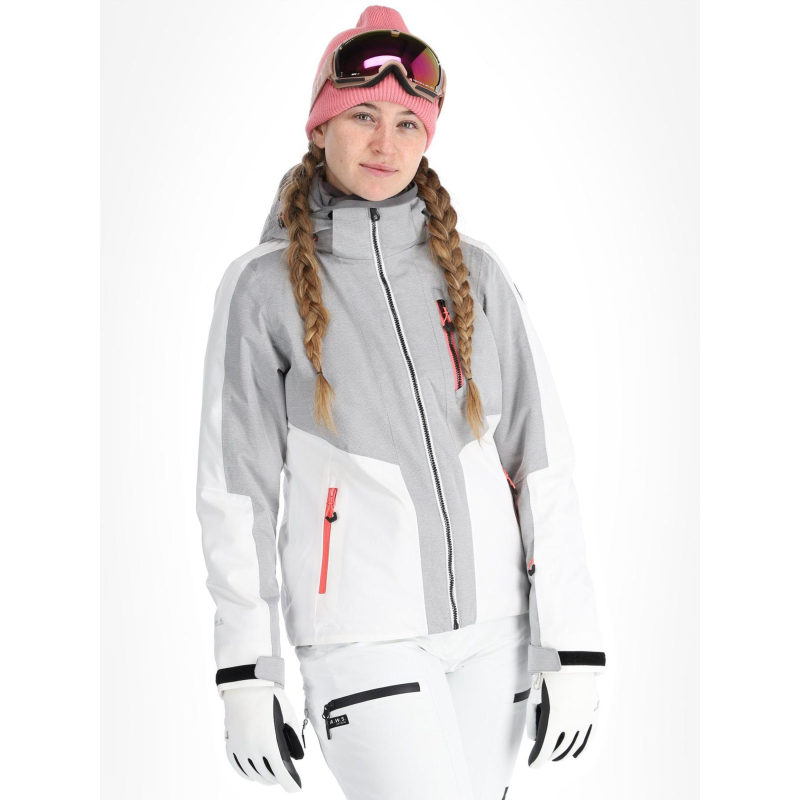 Veste de ski molletonnée faenza gris femme - Icepeak