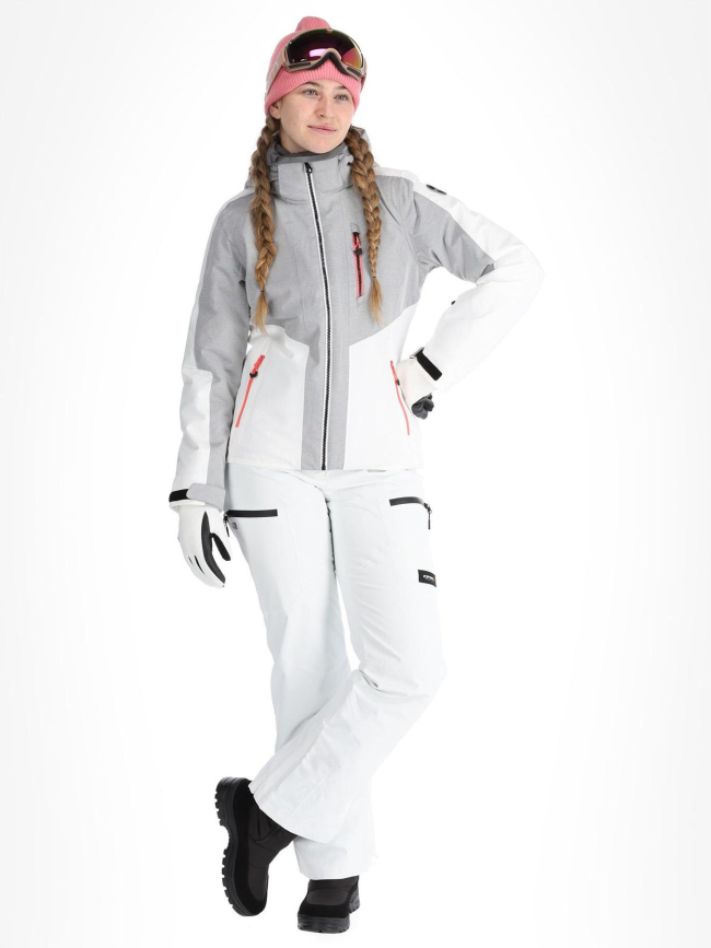 Veste de ski molletonnée faenza gris femme - Icepeak