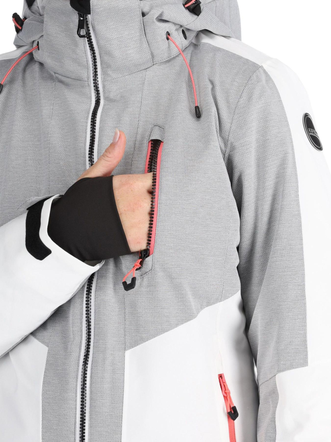 Veste de ski molletonnée faenza gris femme - Icepeak