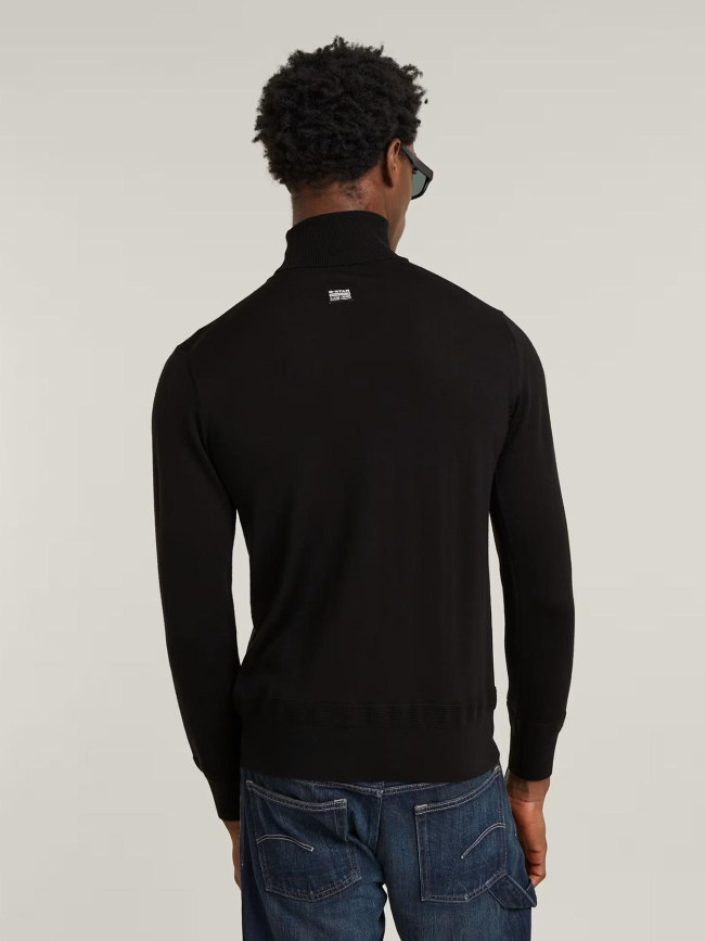Pull à col roulé premium core noir homme - G Star