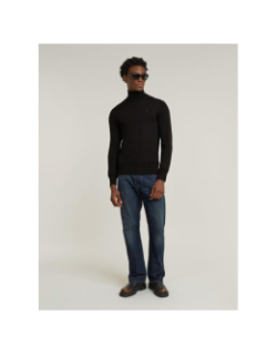 Pull à col roulé premium core noir homme - G Star