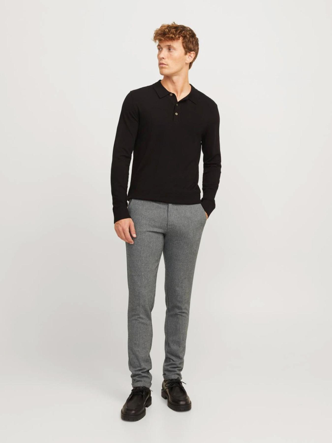 Pantalon chino slim fit jpstmarco jjhenry gris homme - Jack & Jones