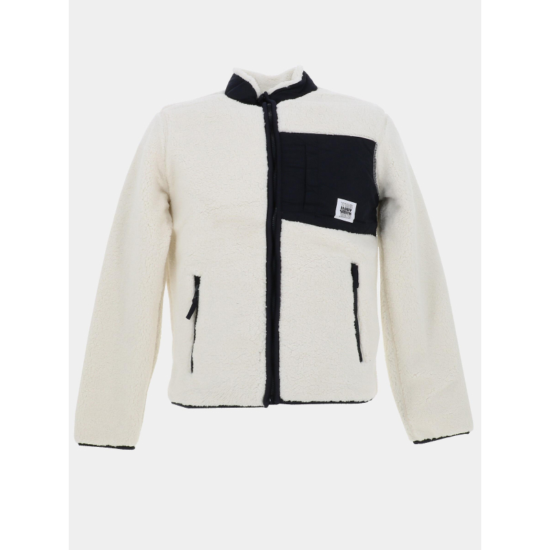 Gilet polaire sherpa blanc noir enfant - Teddy Smith
