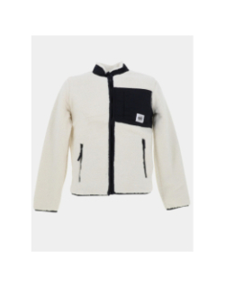 Gilet polaire sherpa blanc noir enfant - Teddy Smith