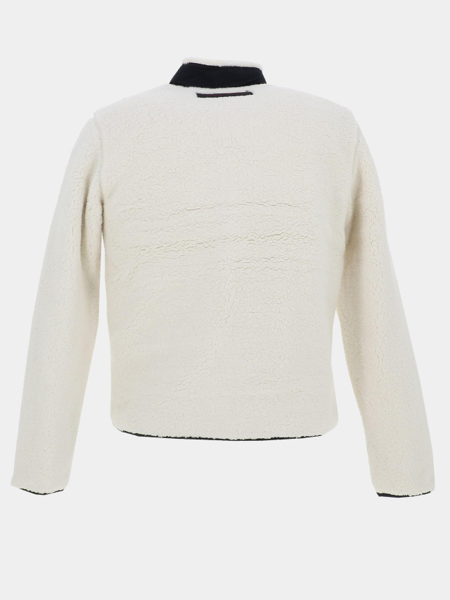 Gilet polaire sherpa blanc noir enfant - Teddy Smith