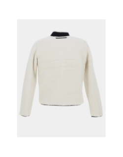 Gilet polaire sherpa blanc noir enfant - Teddy Smith