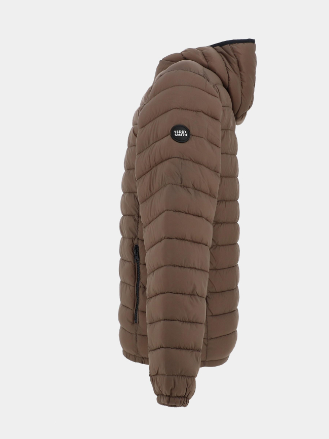 Doudoune à capuche blighter chatain marron garçon - Teddy Smith