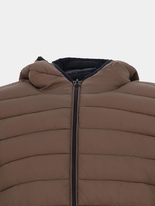 Doudoune à capuche blighter chatain marron garçon - Teddy Smith