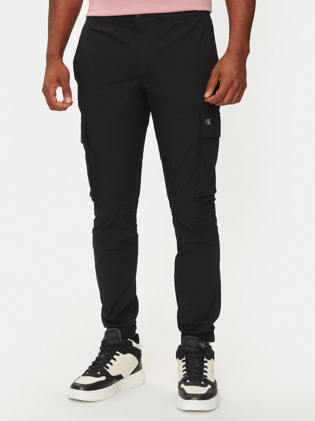 Pantalon cargo skinny en ripstop noir homme - Calvin Klein Jeans