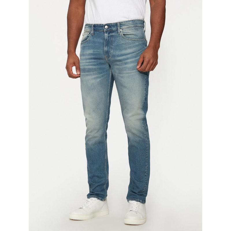 Jean slim tapper délavé bleu homme - Calvin Klein Jeans