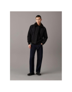 Veste sherpa aviateur noir homme - Calvin Klein Jeans
