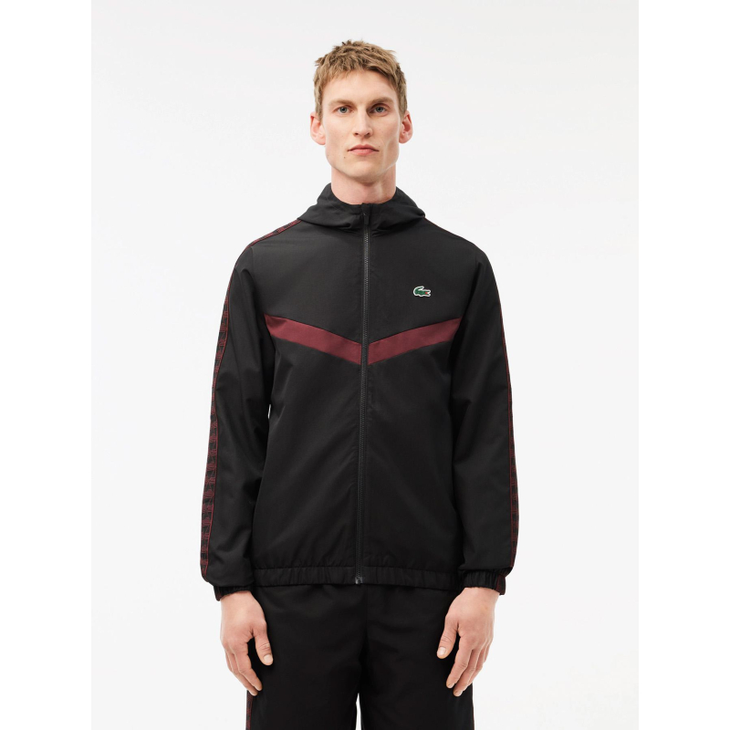 Veste de survêtement tennis monogramme noir homme - Lacoste