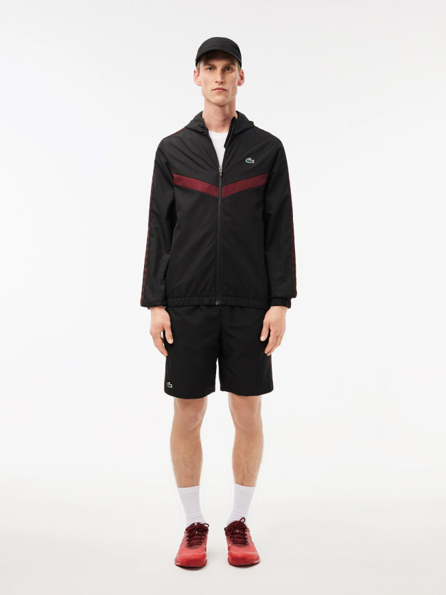 Veste de survêtement tennis monogramme noir homme - Lacoste