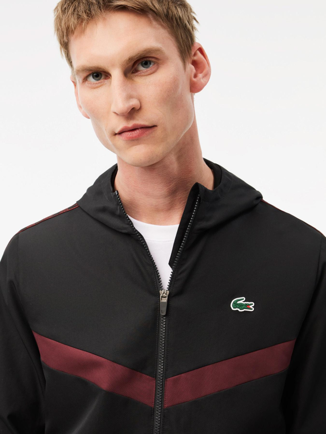 Veste de survêtement tennis monogramme noir homme - Lacoste