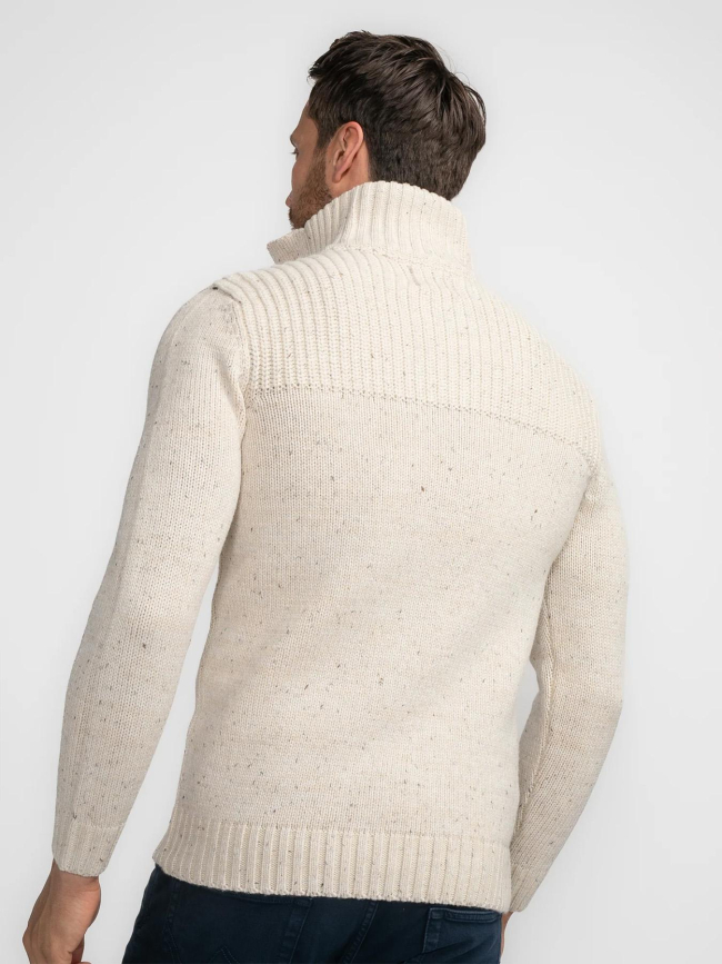 Pull en maille torsadée diomede blanc homme - Petrol Industries