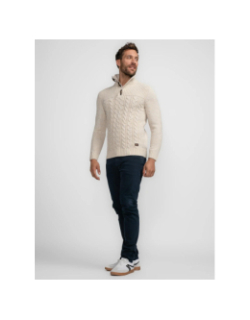 Pull en maille torsadée diomede blanc homme - Petrol Industries