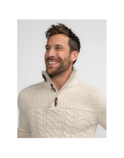 Pull en maille torsadée diomede blanc homme - Petrol Industries