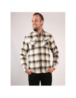 Chemise à carreaux beige homme - Petrol Industries