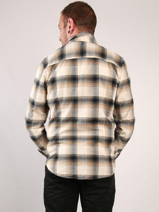 Chemise à carreaux beige homme - Petrol Industries