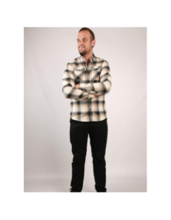 Chemise à carreaux beige homme - Petrol Industries