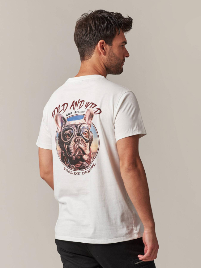 T-shirt bulldog blanc homme - Deeluxe