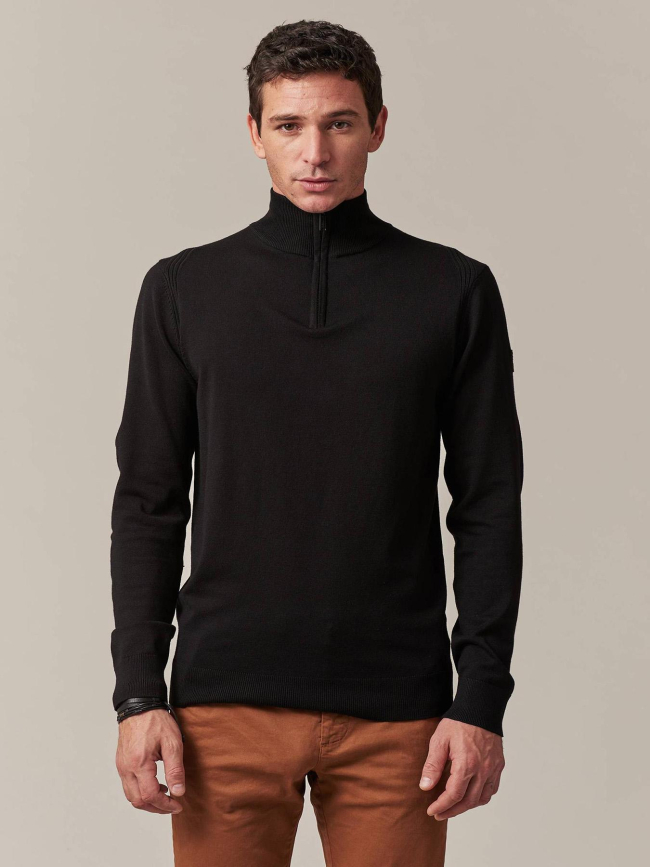 Pull a col zippé almanach noir homme - Deeluxe