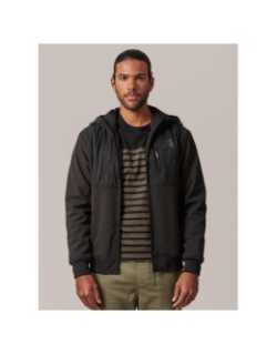 Blouson bi-matière flay noir homme - Deeluxe