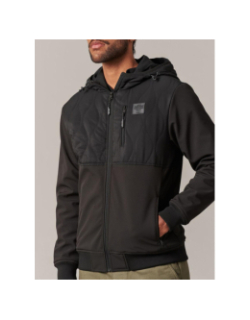 Blouson bi-matière flay noir homme - Deeluxe