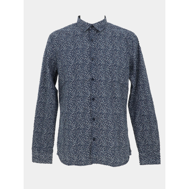 Chemise manches longues imprimés bleu homme - Teddy Smith
