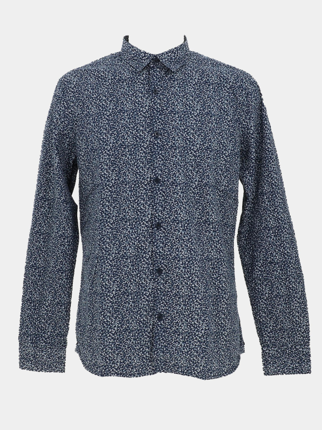 Chemise manches longues imprimés bleu homme - Teddy Smith