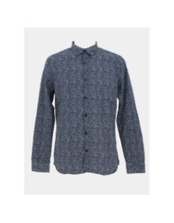 Chemise manches longues imprimés bleu homme - Teddy Smith