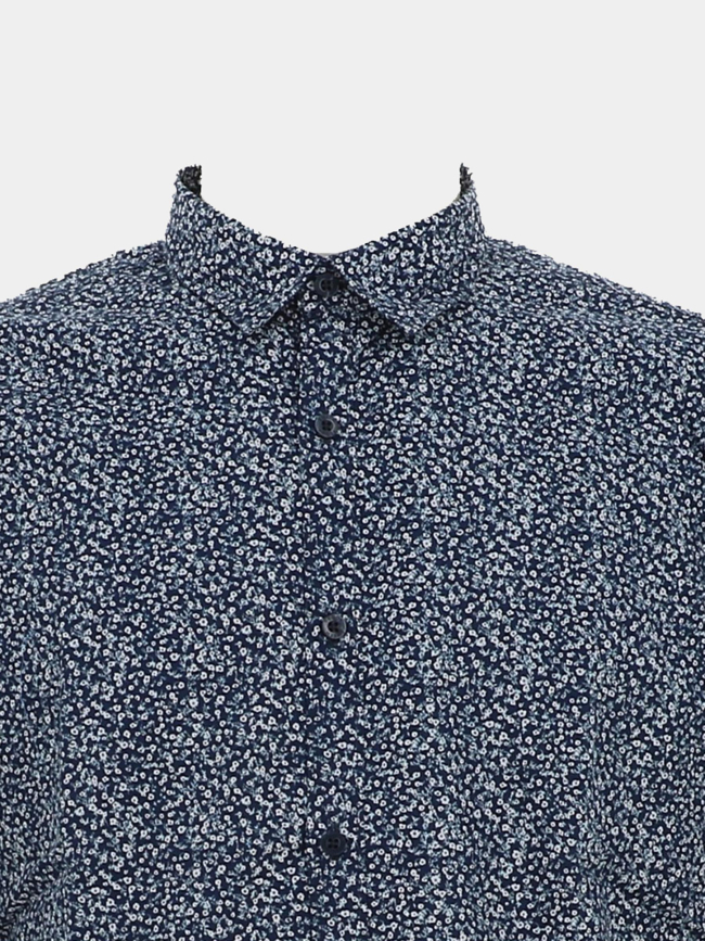 Chemise manches longues imprimés bleu homme - Teddy Smith