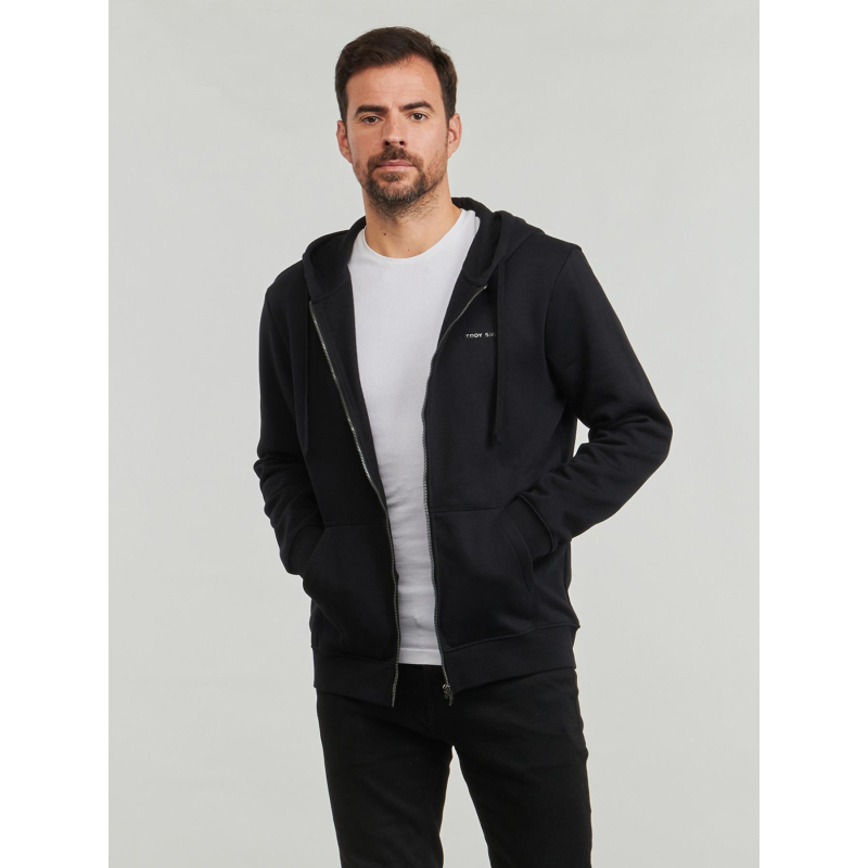 Sweat à capuche zippé ciglass little noir homme - Teddy Smith