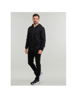 Sweat à capuche zippé ciglass little noir homme - Teddy Smith