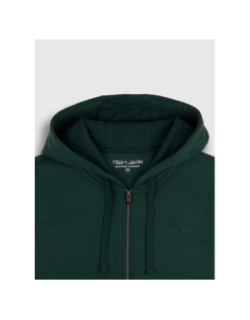Sweat à capuche zippé ciglass little vert homme - Teddy Smith