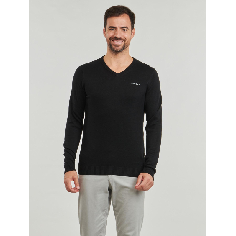 Pull col en v pulser-3 noir homme - Teddy Smith