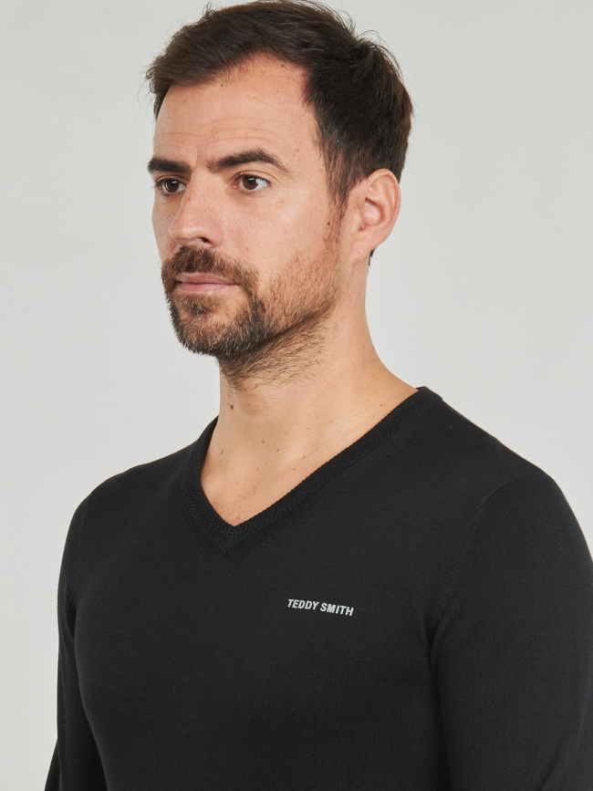 Pull col en v pulser-3 noir homme - Teddy Smith