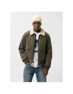Blouson zippé avec col aviateur b-alexis kaki homme - Teddy Smith