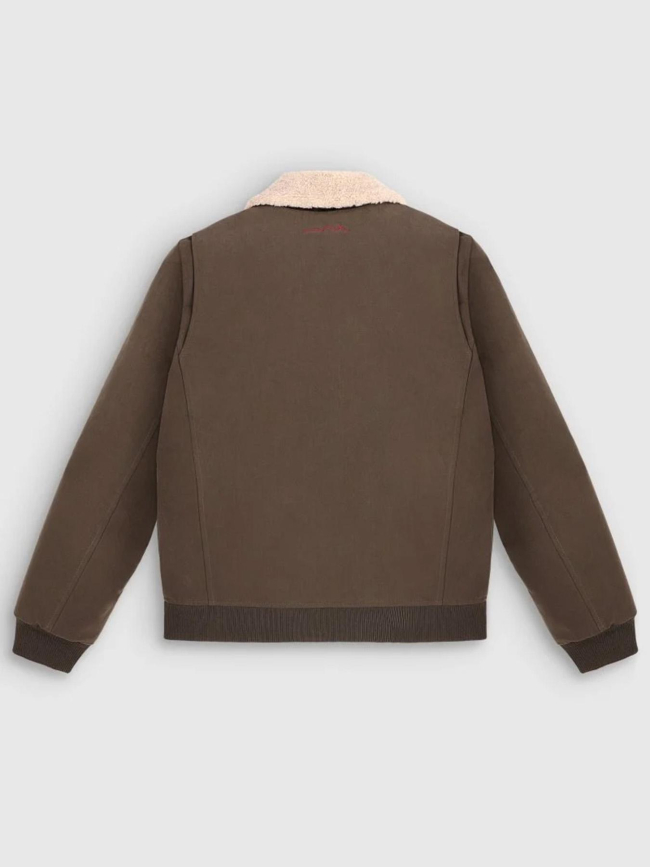 Blouson zippé avec col aviateur b-alexis kaki homme - Teddy Smith