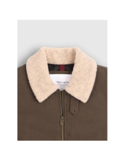 Blouson zippé avec col aviateur b-alexis kaki homme - Teddy Smith