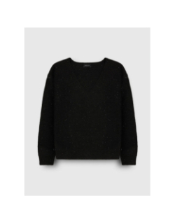 Pull col en v effet paillette p-rachel noir femme - Teddy Smith