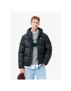 Doudoune courte déperlante en duvet noir homme - Lacoste