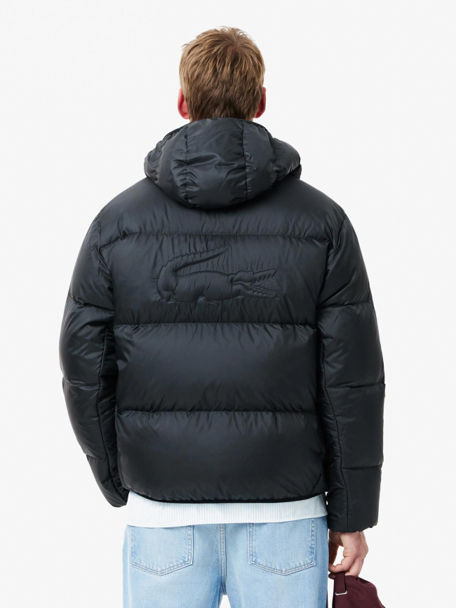 Doudoune courte déperlante en duvet noir homme - Lacoste
