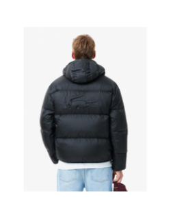 Doudoune courte déperlante en duvet noir homme - Lacoste