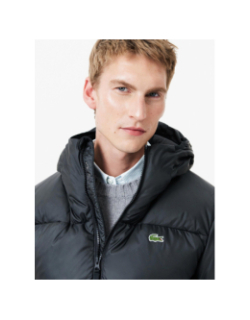 Doudoune courte déperlante en duvet noir homme - Lacoste