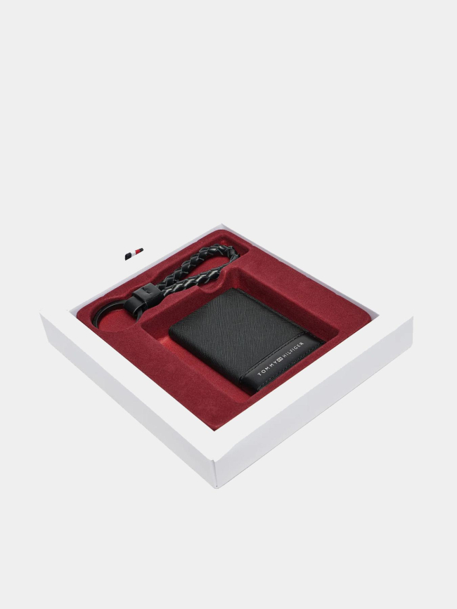 Coffret porte carte saffiano metal noir homme - Tommy Hilfiger